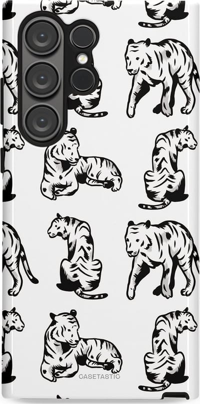 Casetastic Hoesje Geschikt voor Samsung S23 Ultra - Stijlvolle Beschermende Duo-layer Case - Schaduwroar