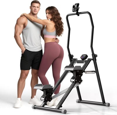 SnelShoppen - MOMODA Trapstepper met Weerstand voor Thuis Cardio-oefeningen, Compact en Duurzaam, Ideaal voor Fitness en Versteviging, Zwart