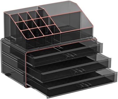 Unyqoos ® Transparante Make-up Organizer met Laden en Vakken voor Cosmeticaopslag