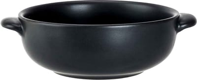 Cosy & Trendy Soepkommetjes - 400 ML - zwart - porselein - D13 x H5 cm - rond - schaaltjes