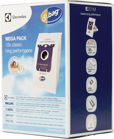 Electrolux E201M - Stofzuigerzakken - 12 stuks