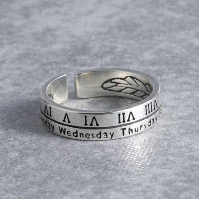 Punk 925 Sterling Zilveren Kruisringen voor Dames Bohemian Verstelbare Geometrische Onregelmatige Ringen Feest Sieraden Jz178 Resizable wit