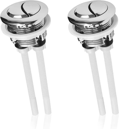 2 Stuks Vervangende Toilet Spoelknop, Dubbele Push Button voor Toilet, Accessoires voor Badkamer Waterreservoir Reparatie (38mm)