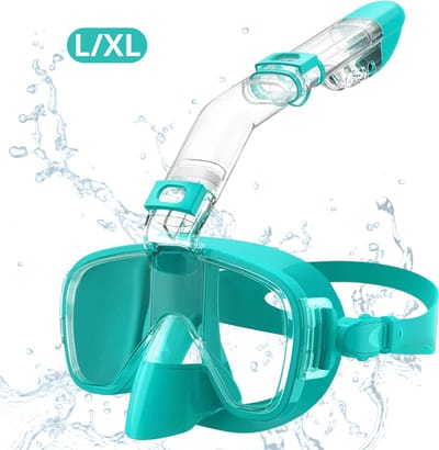 Actania Snorkelmasker - Volwassenen - Snorkel - Snorkelset - Duikbril - Full Face - L/XL - Groen