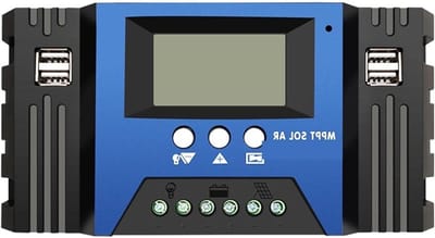 Solar Laadregelaar - MPPT Controller - Energie Beheer - LCD Display Instelbaar - 100A 12V 24V - Zwart
