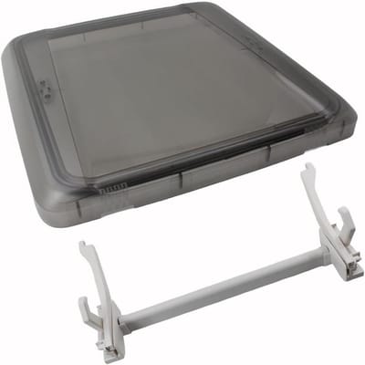 Reservekap Dakkapel - Vervangend Dakluik - Camper Onderhoud - Aerodynamisch Ontwerp - 40x40 cm - Wit