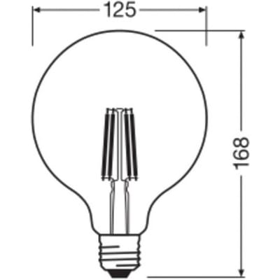 OSRAM LED lamp Globe G125 E27 7,2W Filament 4.000K