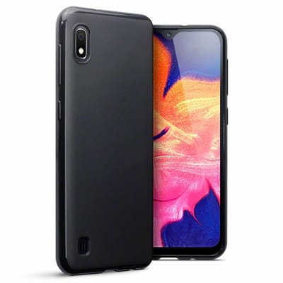 Ntech Hoesje Silicone Hoesje Flexible & Scratch Resistent TPU Case Hoesje Geschikt Voor Samsung Galaxy A10 - Zwart