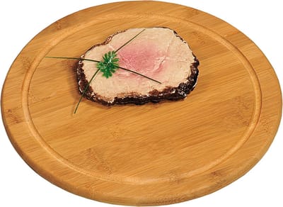 Kesper ronde ontbijt plank - snijplank - Bamboe hout - Dia 30 cm - met sapgroef - Dia 30 cm