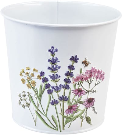 Bloempot, plantenbak van metaal, plantenbak Ø15cm H14cm