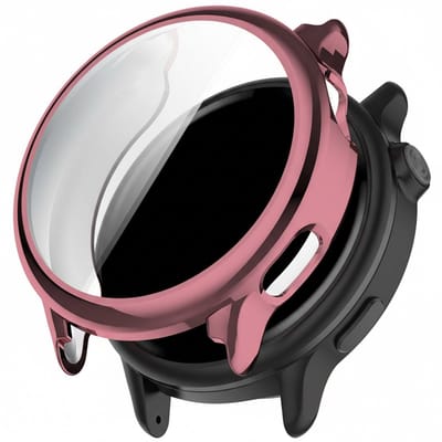 Screenprotector case - geschikt voor Garmin Vivoactive 6 - flexibel en zacht - TPU full cover hoesje - volledige bescherming - roze