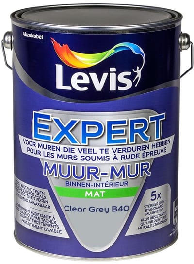 Levis - Expert Muur Binnen Mix - Clear Grey B40 - Mengverf - 5 L