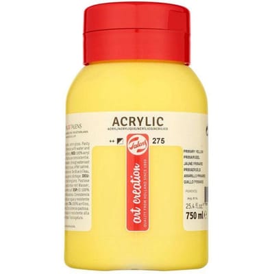 Peinture acrylique - Jaune Primaire - 275 - Pot de 750 ml - Talens Art Creation