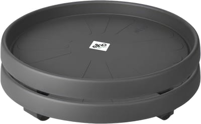 Elho Universele Planttaxi - Onderschotel voor bloempotten - set van 2 - Ø 30 cm - Antraciet