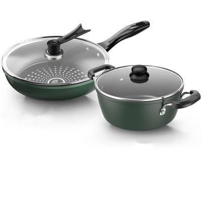 Ensemble de casseroles antiadhésives, combinaison de casseroles multifonctions pour la maison, marmite à soupe, cuisinière à gaz avec casserole