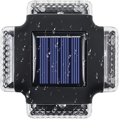 Zonne-energie Muurlampen - Hekverlichting Solar - Buitenverlichting Installeren - Regen- en Sneeuwbestendig - 9 x 9 x 25 cm