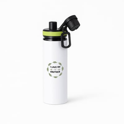 Hacebo® - I love my brother waterfles met draaidop groen - Broer - liefste broer - verjaardag - cadeautje voor broer - broer artikelen - kado - geschenk - water fles - 850ML