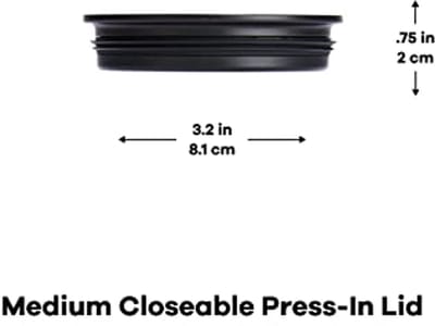 Lockable Pressure Lid voor Herbruikbare Reis Mok - Ideale Deksel met Honingraat Isolatie - BPA Vrij - Voor Warme en Koude Dranken - Zwart