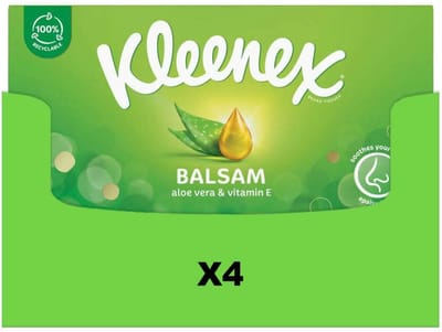 Kleenex 4 x 64 stuks Tissues Balsam 3-laags -