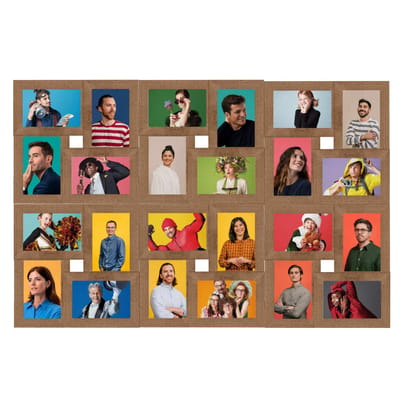 vidaXL Fotolijst voor 24x(10x15 cm) foto MDF lichtbruin
