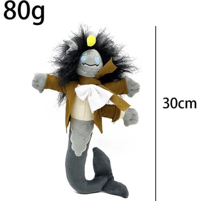 30cm Druk Sebastian Solace Zeemonster Pluche Dier Speelgoed Animatie Creatieve Zeemeermin Pop Kind Verjaardag Kerstcadeau wit