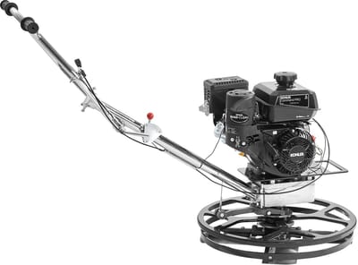 Afwerkmachine, 24 inch cementafwerkmachine om achteraan te lopen, 6 pk betonoverflateafwerker met benzinemotor, krachtige dekvloermachine voor professioneel gebruik met afwerkpan en afwerkblad, oranje