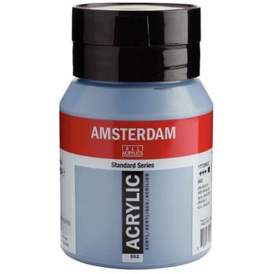 Peinture acrylique - Amsterdam - 500ml - Bleu grisâtre - Haute résistance à la lumière - Durable gris