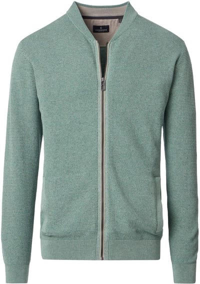 Casa Moda - Gebreid vest - Heren - L - Groen - Katoen - 454479100