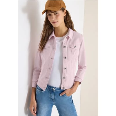 Denim jack in een gekleurde denim look