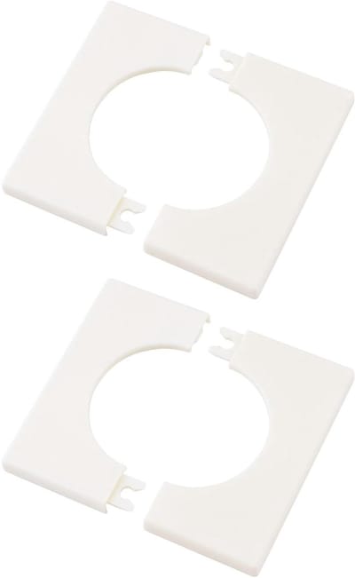 Afdekrozetten 2 stuks - Rozetplaatjes buisafdekking - Leidingen afwerken - Zelfklevend ABS kunststof - 86 x 86 mm - Parelwit
