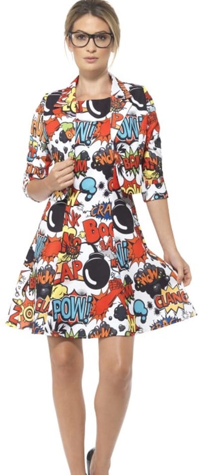 Comic Strip Suit with Jacket & Dress