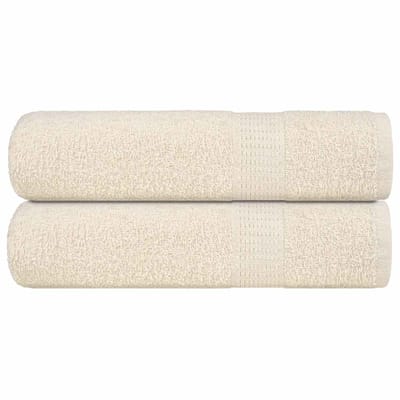 vidaXL - Badhanddoeken - FROGN - 2 - st - 100x150 - cm - 360 - g/m² - crème
