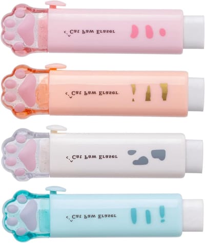 Schattige Kattenpoot Gum - Duurzame en Vuilbestendige Gummen voor Volwassenen en Kinderen in 4 Kleuren