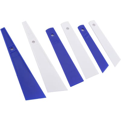 6 Stuks Plastic Lijmgereedschap Smeerlijm Schraper Leerbewerking Gereedschap Handgemaakt Naaiaccessoires white