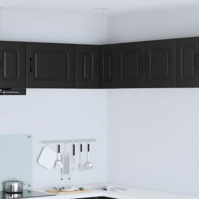 vidaXL - Vaatwasserpaneel - Kalmar - Zwart - 57 - x - 57 - x - 40 - cm - Bewerkt - hout