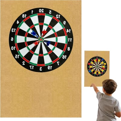 SnelShoppen - Dartbord Wandbeschermer, Vilt Dartbord, Zelfklevende Wandrand, Wandbescherming voor Dartbord, 6 Stuks, Ideaal voor Dartliefhebbers