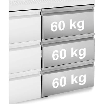 GGM Gastro Schubladenblock - bestehend aus 3x 1/3 Schubladen - für die Serien BRF & BLF Zilver