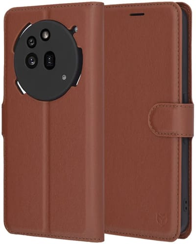 Hoesje geschikt voor Nothing Phone (3a) Pro - Techsuit Leather Folio Book Wallet Case - Bruin