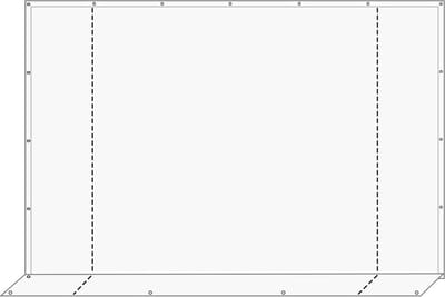 Partytent eindwand 3 meter | Met ritsen | PVC