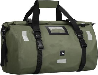 Motorfiets staarttas - Bagage opbergtas - Motor rijden - Waterdicht reflecterend - 66L - Leger Groen