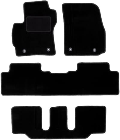 Zwarte veloursmatten voor: Mazda Premacy II 7-zits (2005-2010)