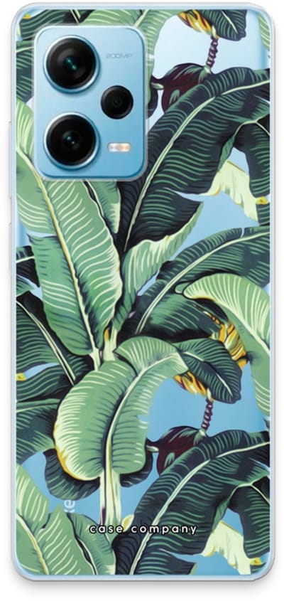 Case Company® - Hoesje geschikt voor Xiaomi Redmi Note 12 Pro Plus hoesje - Bananenbladeren - Soft Cover Telefoonhoesje - Bescherming aan alle Kanten en Schermrand