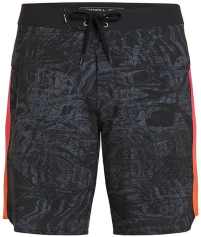 O'Neill Heren Boardshort Lang Zwemshort Hyperfreak Tech Panel 19'' Zwart/Roze/Oranje - Maat 31