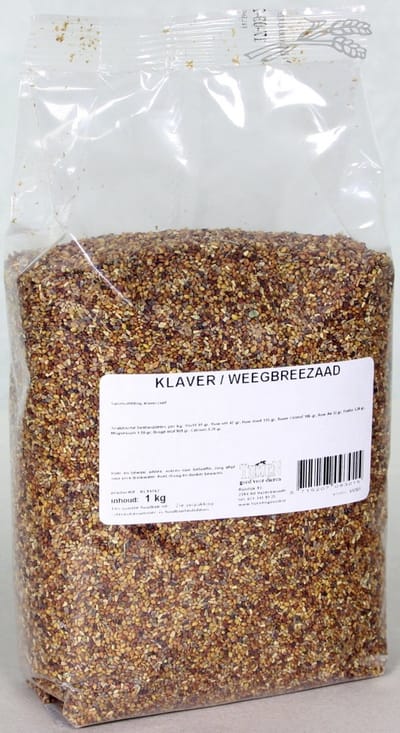 Tijssen klaver/weegbreezaad - vogelvoer - voor vinkjes, putters en sijsjes - 1 kilo -