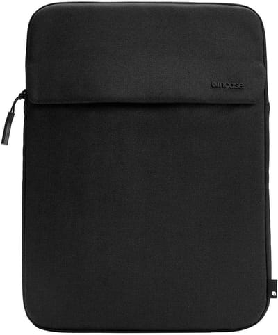 Incase Crosstown Sleeve MacBook Pro/Air/Neo 13/14 – Voorzien van YKK-ritsen – Gevoerde laptopbescherming met imitatiebontvoering – Extern insteekvak voor extra opslag - Zwart