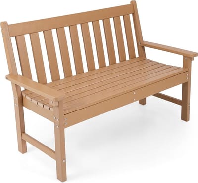Tuinbank 2 Personen - Buitenbank Parkbank - Ontspannen in de tuin - Weerbestendig HDPE materiaal