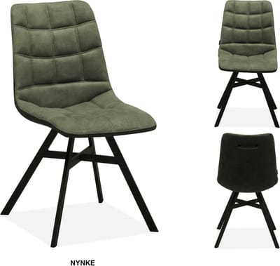 MX Sofa Eetkamer stoel Nynke - kleur: Mos - set van 2 stoelen