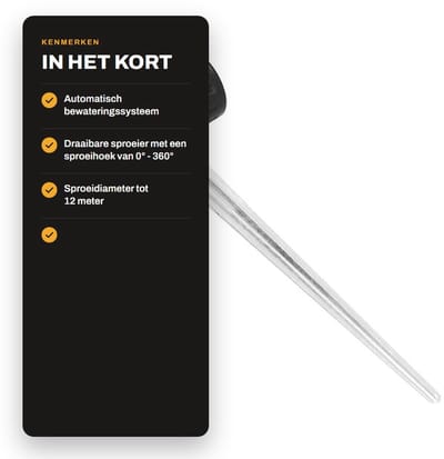 Dailygoods- Gazonsproeier 360° draaibaar - Tuinsproeier - Automatische sproeier - Irrigatiesproeier - Verstelbaar - 2 stuks, ABS-kunststof, 1-12 meter sproeidiameter