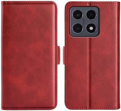 MobyDefend Hoesje - Geschikt voor Xiaomi 15T Pro - Luxe Wallet Book Case (Sluiting Zijkant) - Rood