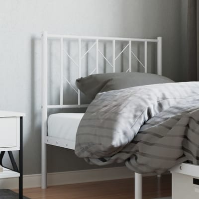 vidaXL Vervangend hoofdbord 80 cm metaal wit